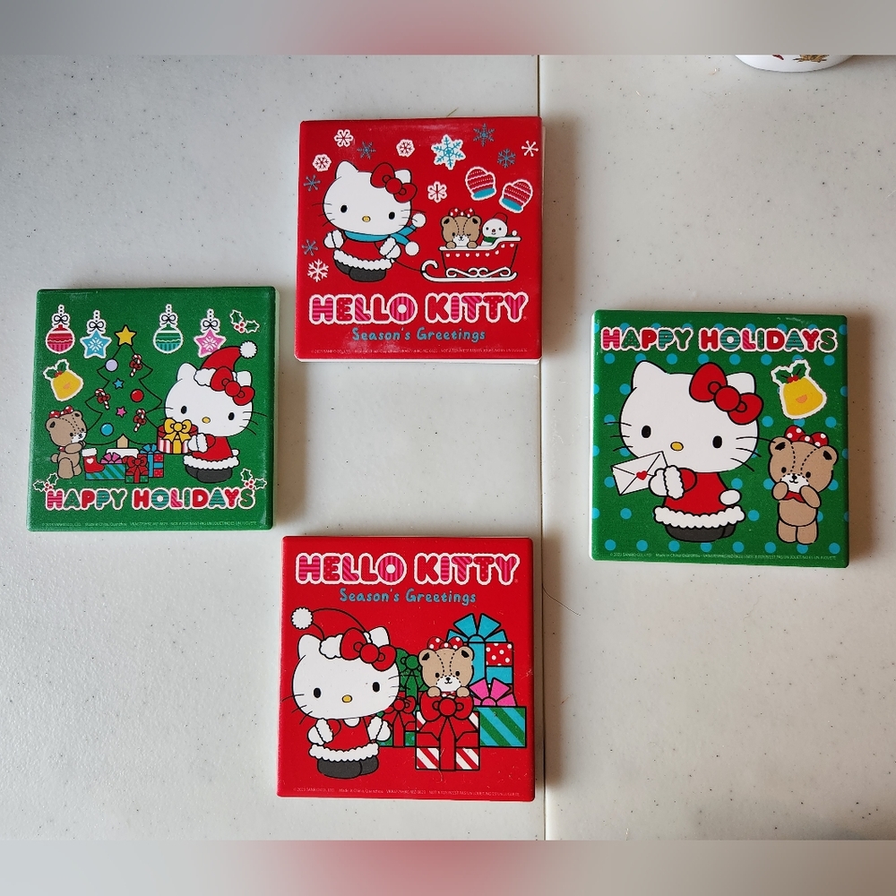 HELLO KITTY 4 PIECE COASTER SET